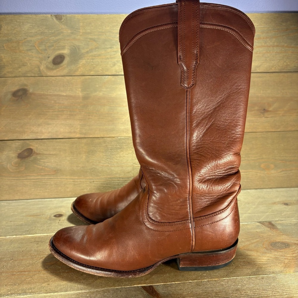 tecovas the Harper Womens size 9 shoes Brown Leather Pull On Roper cowboy boots